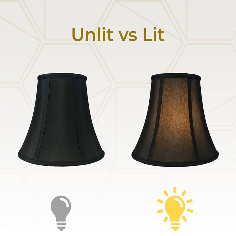 Royal Designs, Inc. True Bell Basic Lamp Shade, Black, 5" x 10"x8.5 BS-704-10BLK - Picture 3 of 7